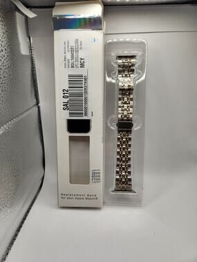 Posh Tech Stainless Steel Apple Watch Band Two-Tone Rose Gold - 38, 40, 41mm